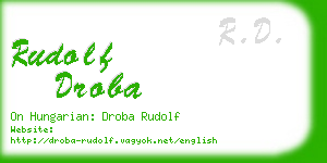 rudolf droba business card